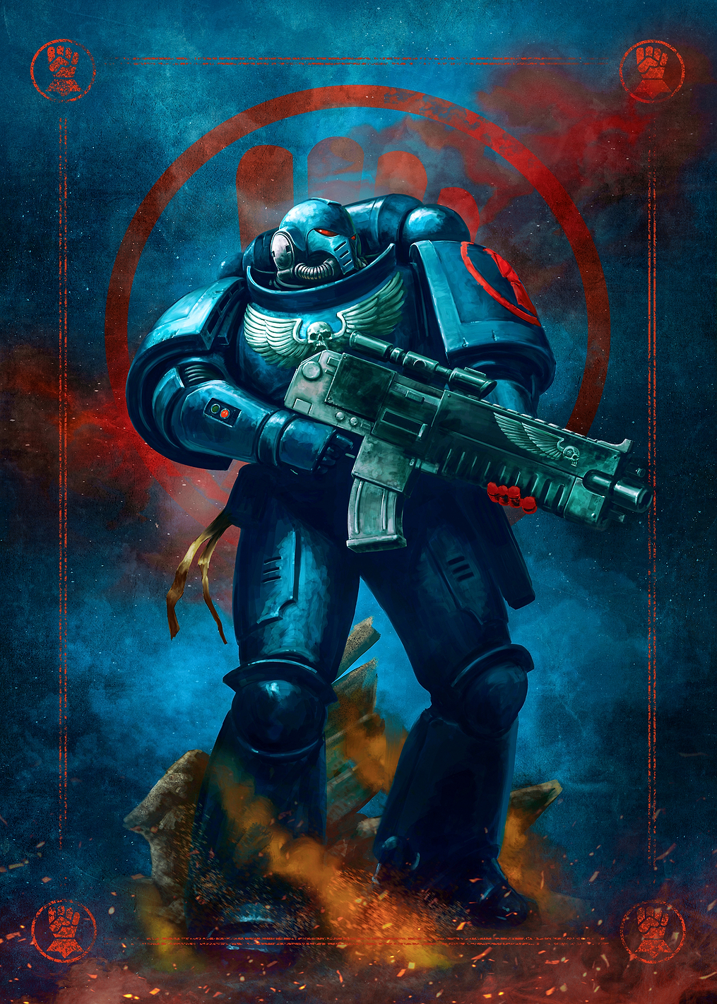 Crimson Fists Marine 2: постер из коллекции Warhammer