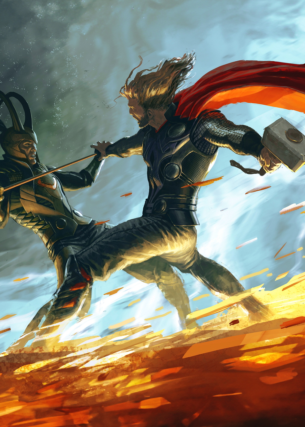 Thor Loki Battle: постер из коллекции Marvel