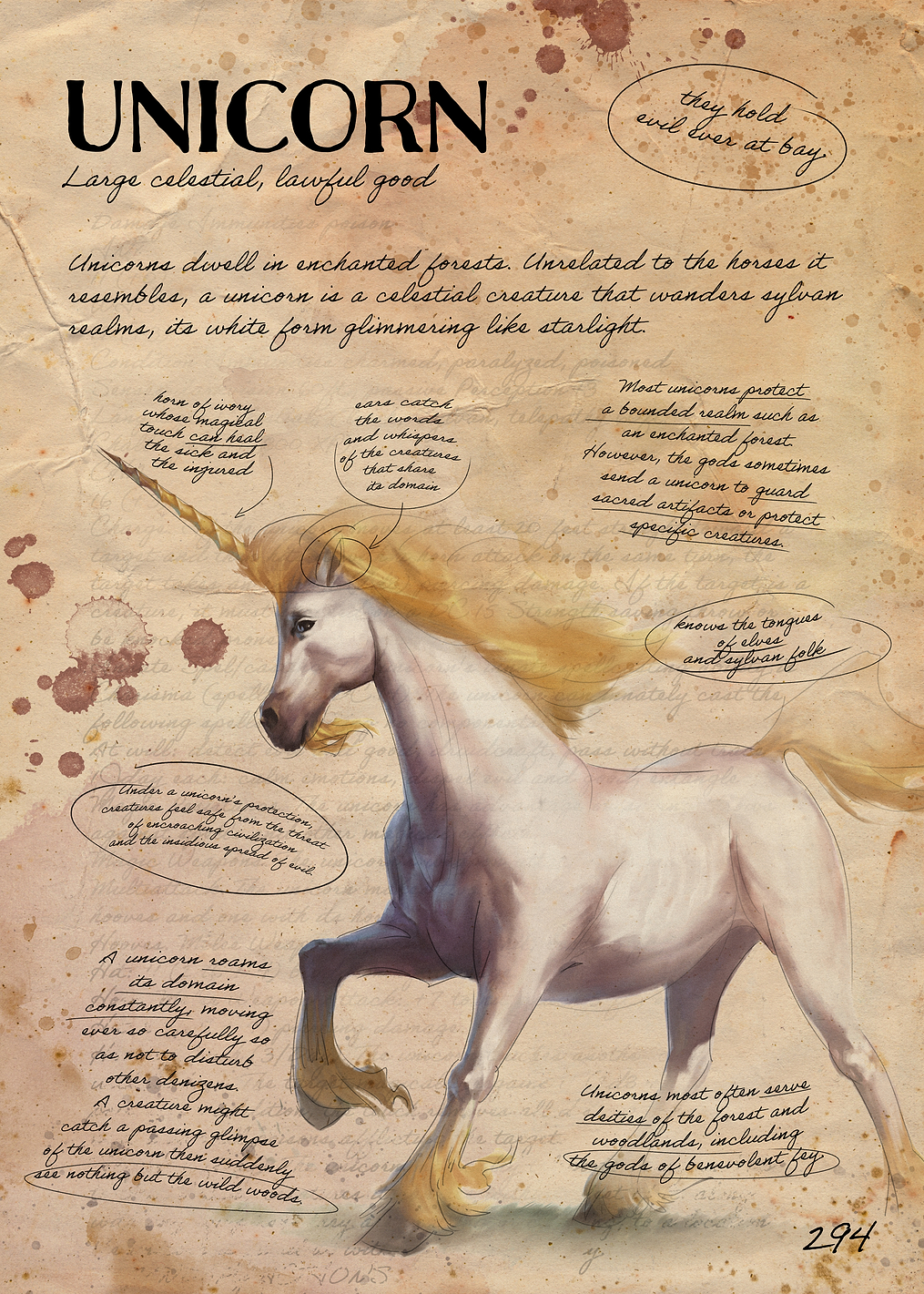 Unicorn Note: постер из коллекции Dungeons And Dragons