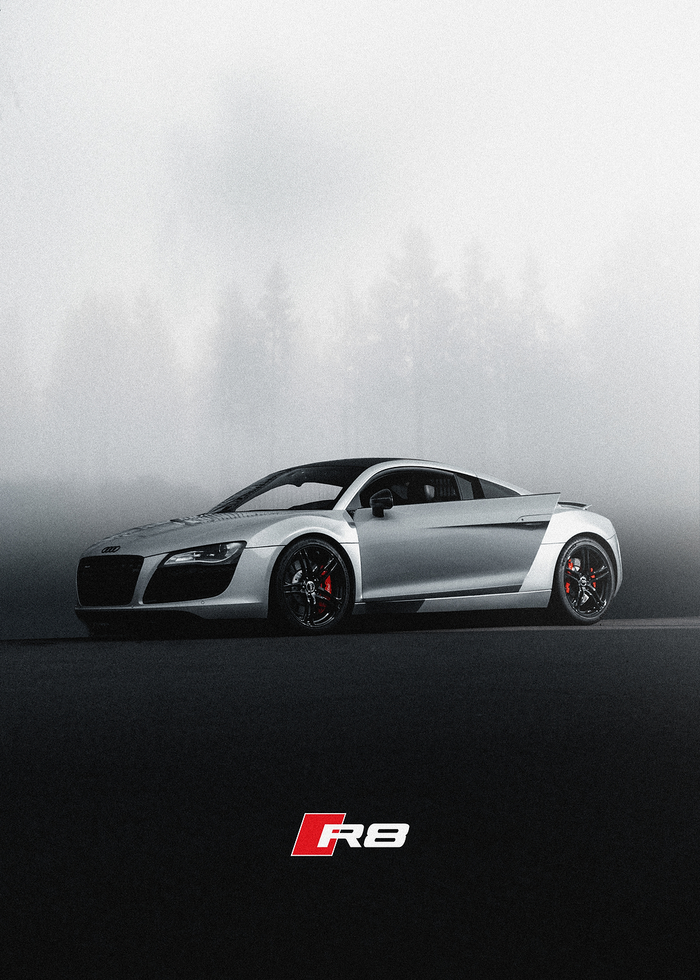 Audi R8 in Fog: постер из коллекции Audi R8