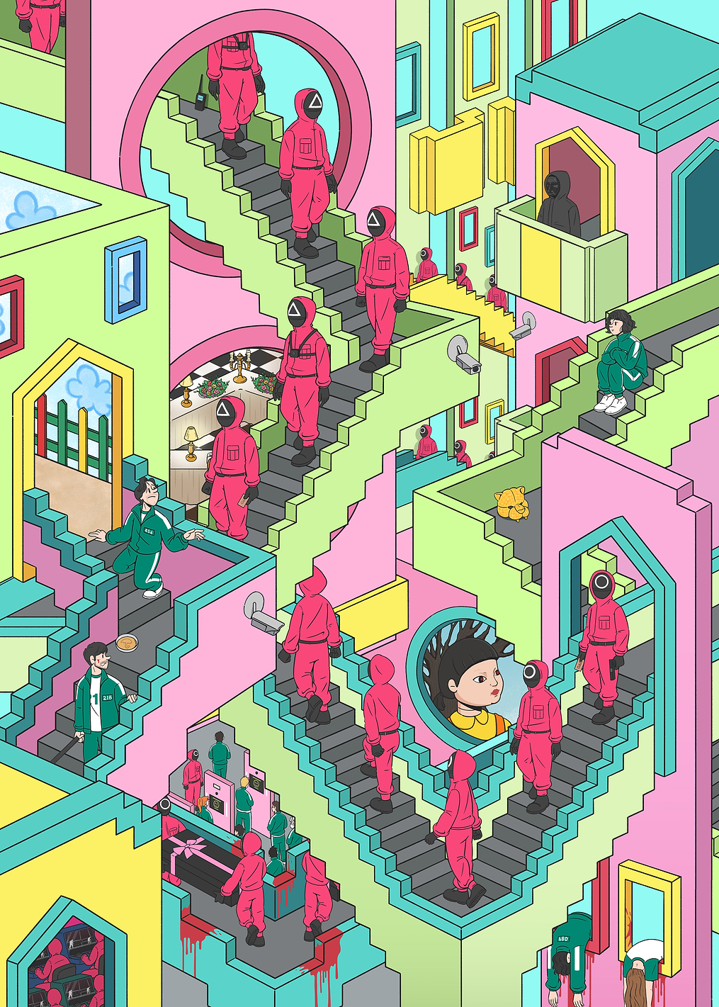 Staircase: постер из коллекции Squid Game