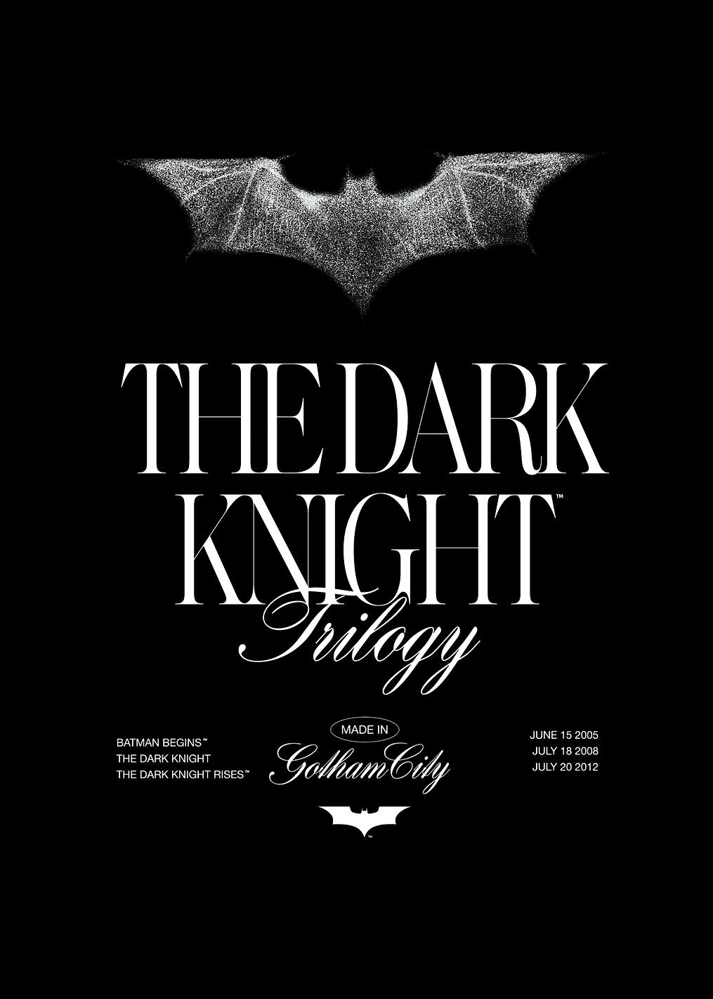 The Dark Knight Trilogy: постер из коллекции DC Comics