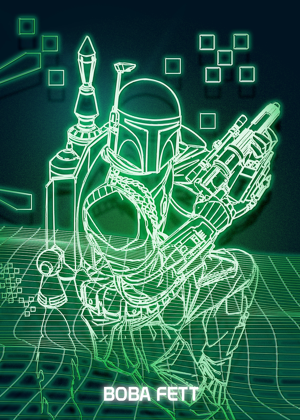 Boba Fett Hyperdrive: постер из коллекции Star Wars