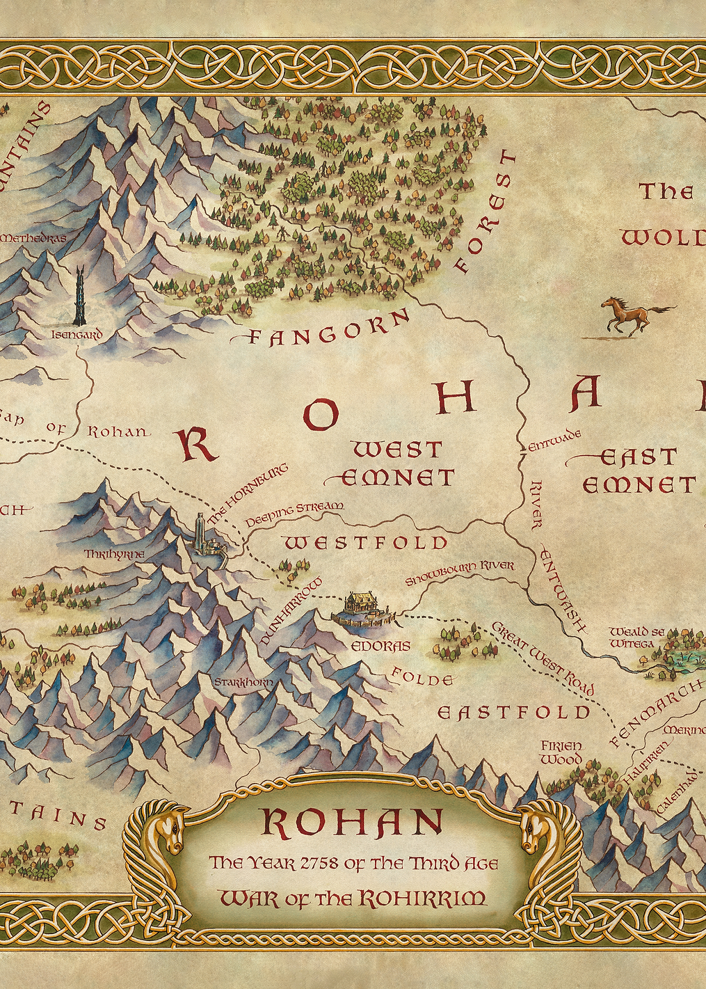 War of the Rohirrim map: постер из коллекции Middle-earth