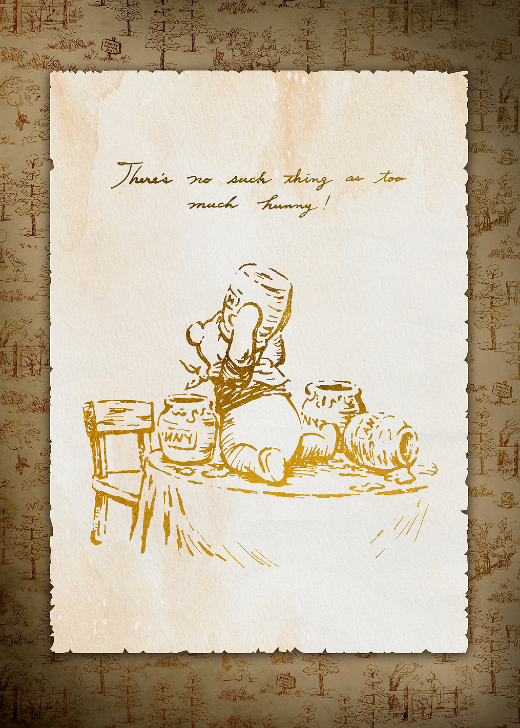 Pooh Too Much Honey: постер из коллекции Disney