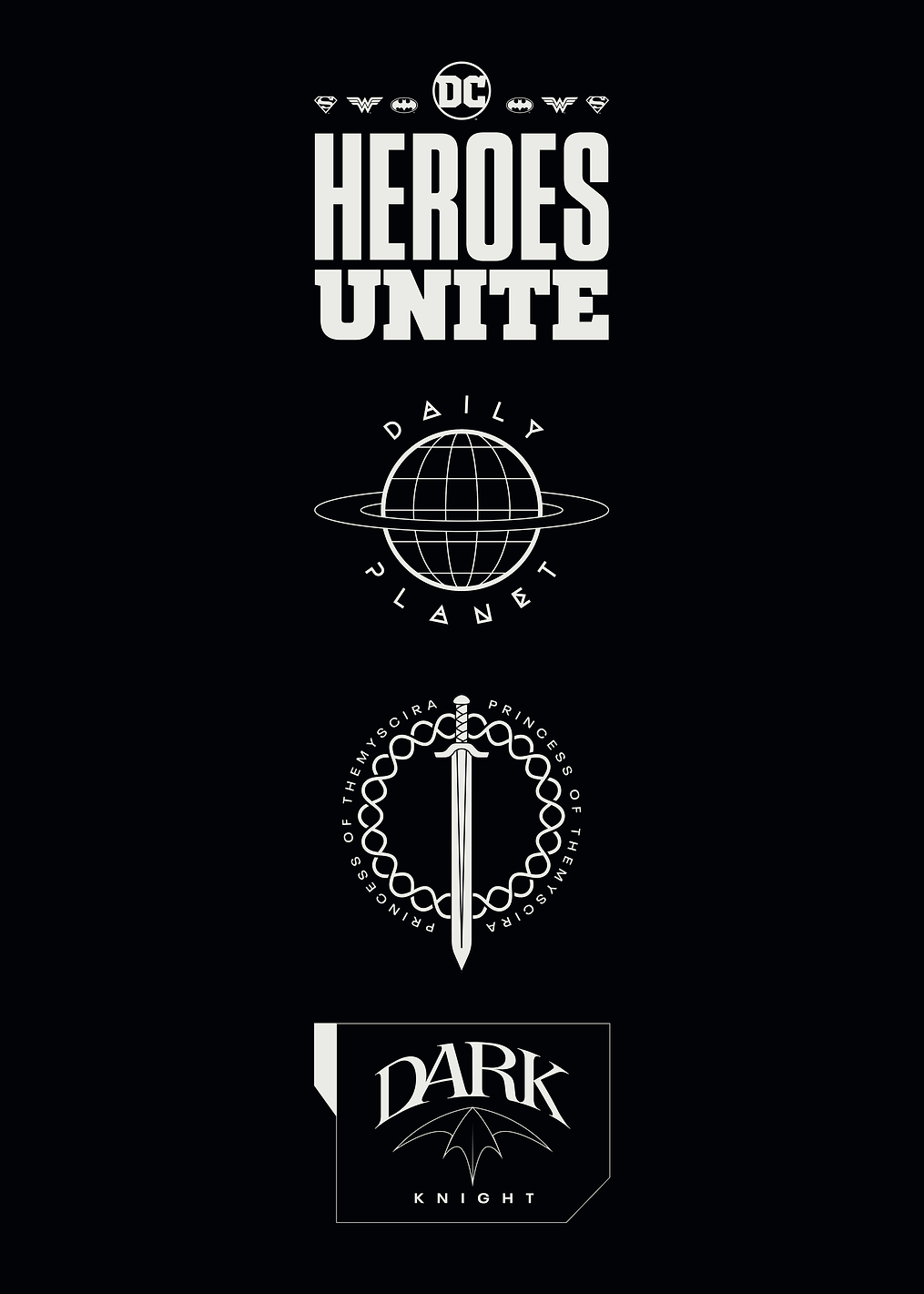 Heroes Unite dark: постер из коллекции DC Comics