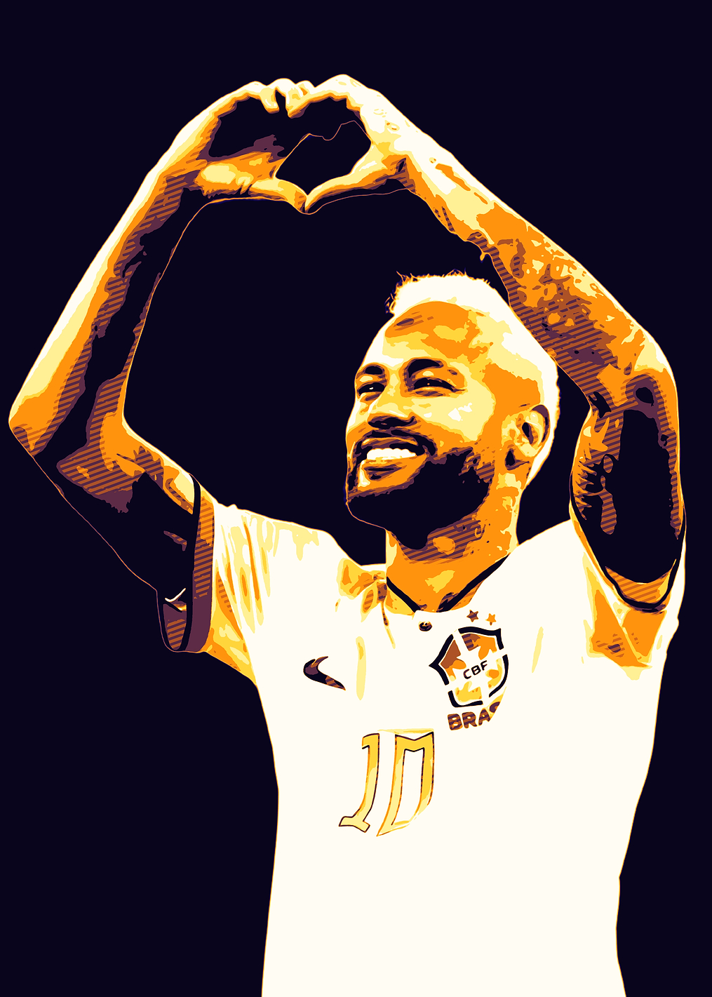 Neymar Jr. vintage: постер из коллекции Неймар