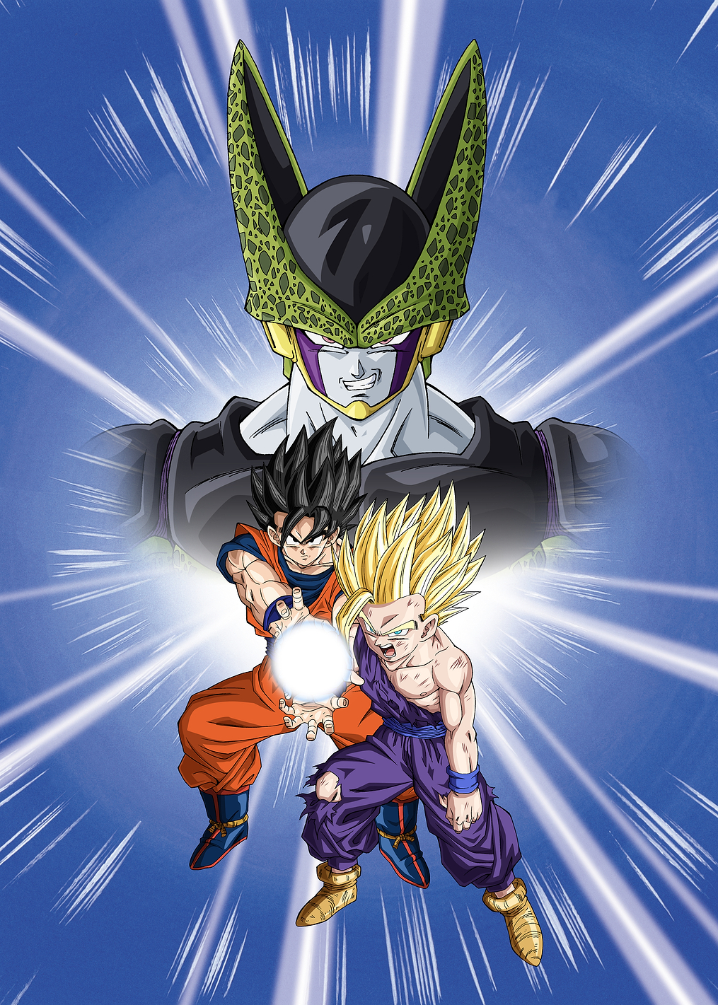 Goku, Gohan and Cell: постер из коллекции Dragon Ball Z