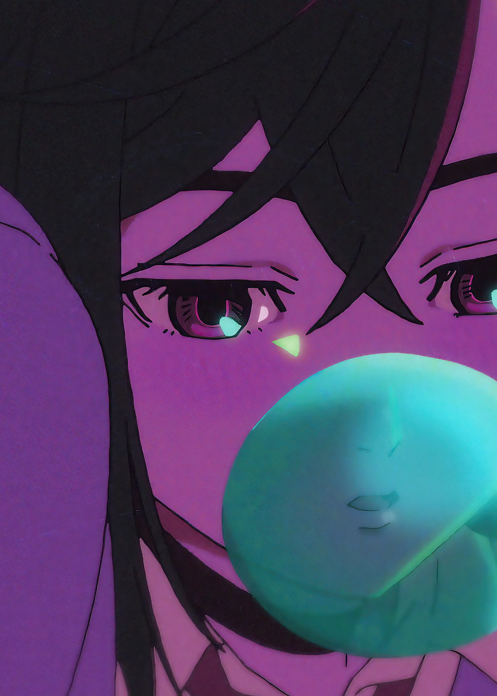 Momo Ayase with Bubble Gum: постер из коллекции DAN DA DAN