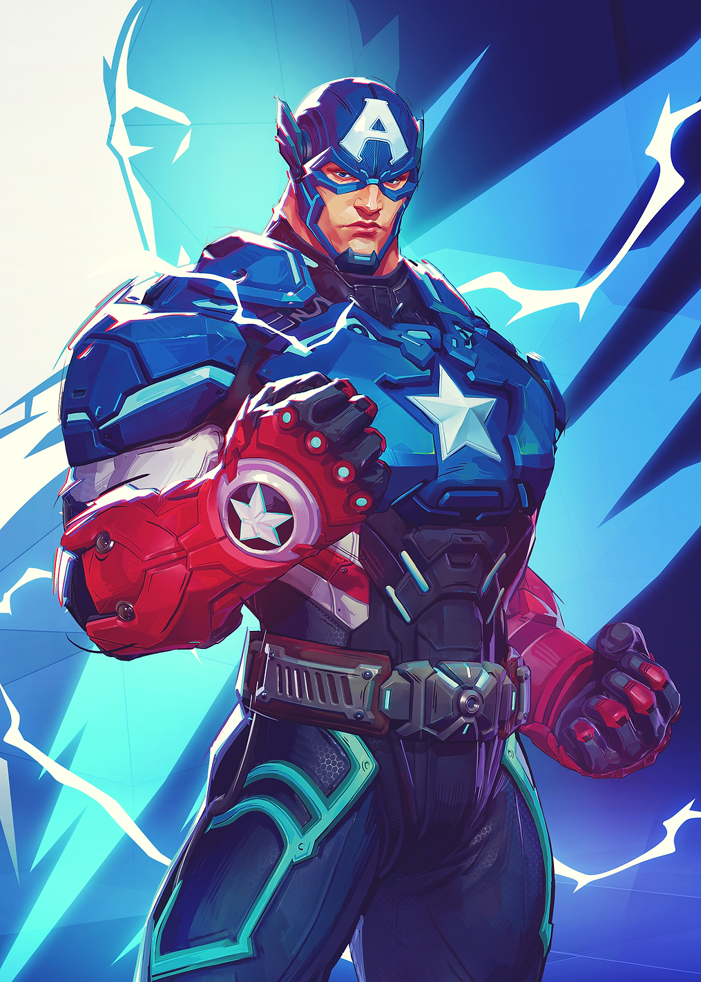 Marvel Rivals Captain America: постер из коллекции Marvel