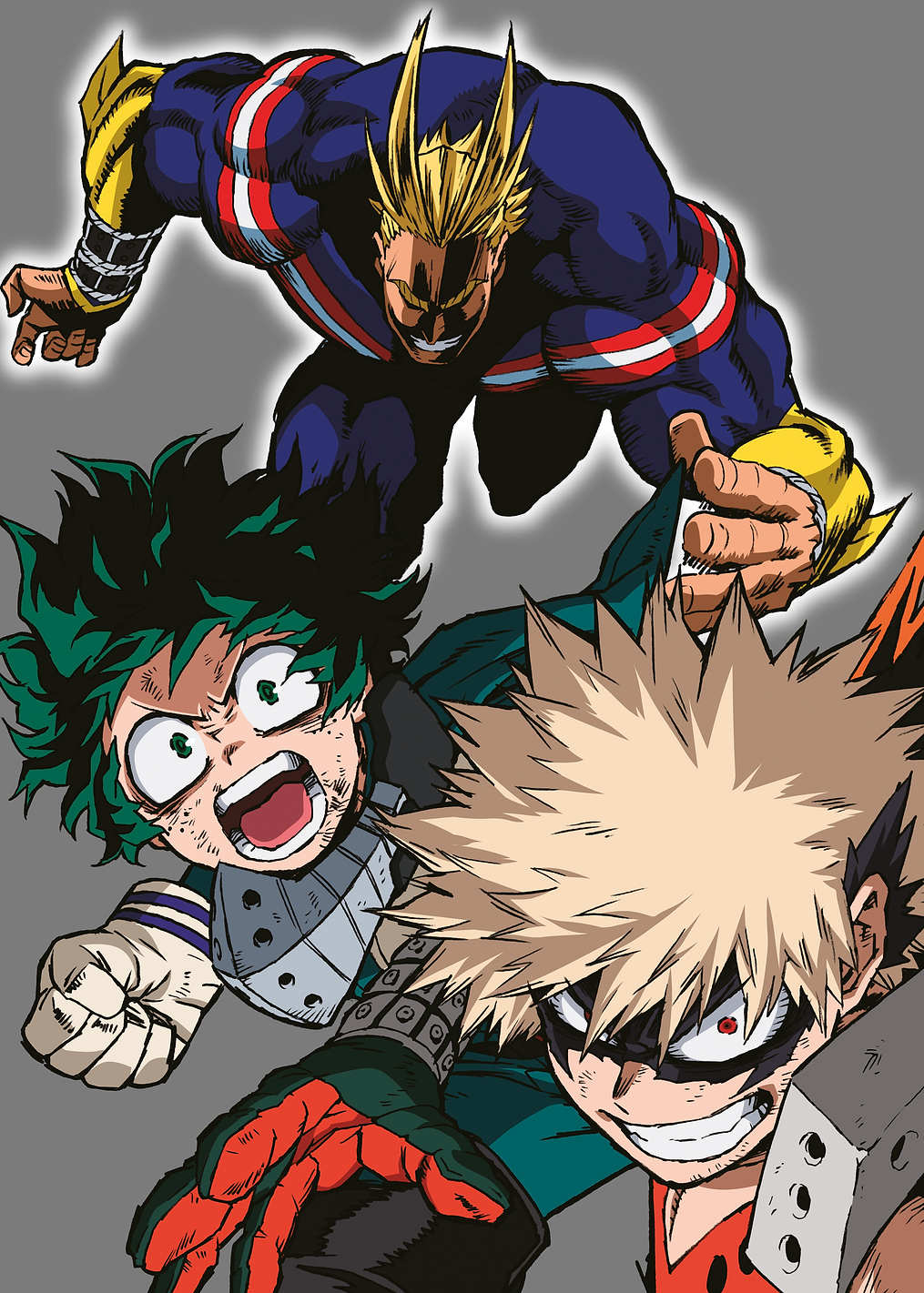 All Might, Deku and Bakugo: постер из коллекции My Hero Academia