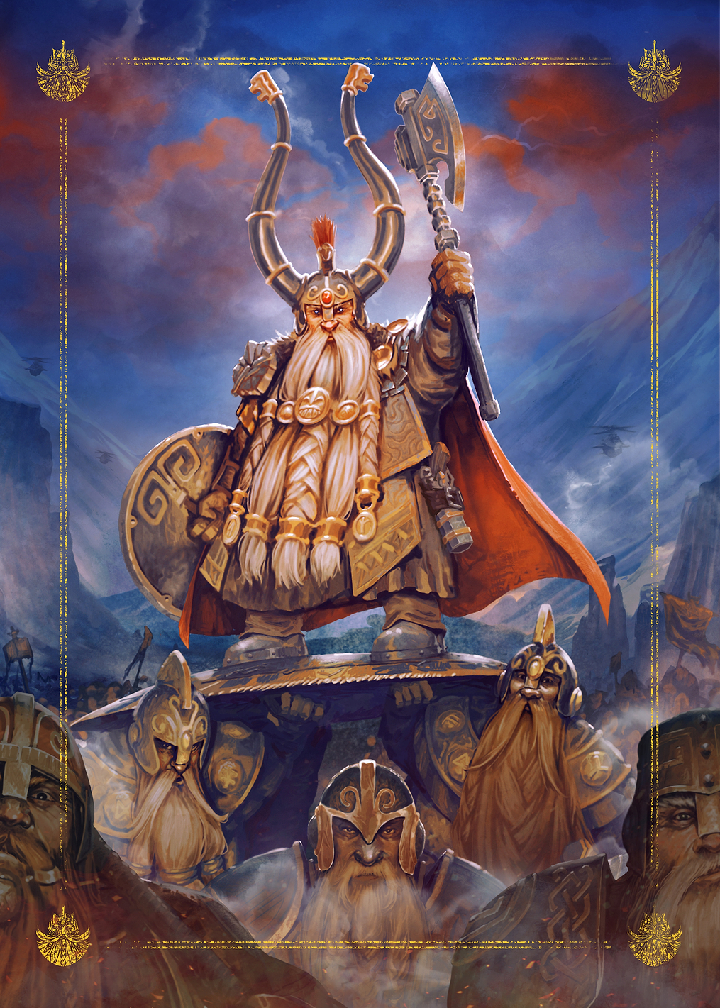Dwarf Lord Shieldbearers: постер из коллекции Warhammer
