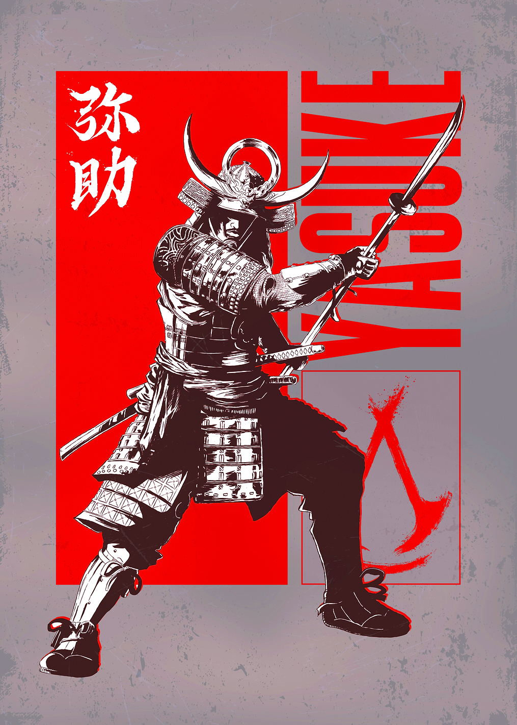 Yasuke Samurai Gray: постер из коллекции Assassin's Creed