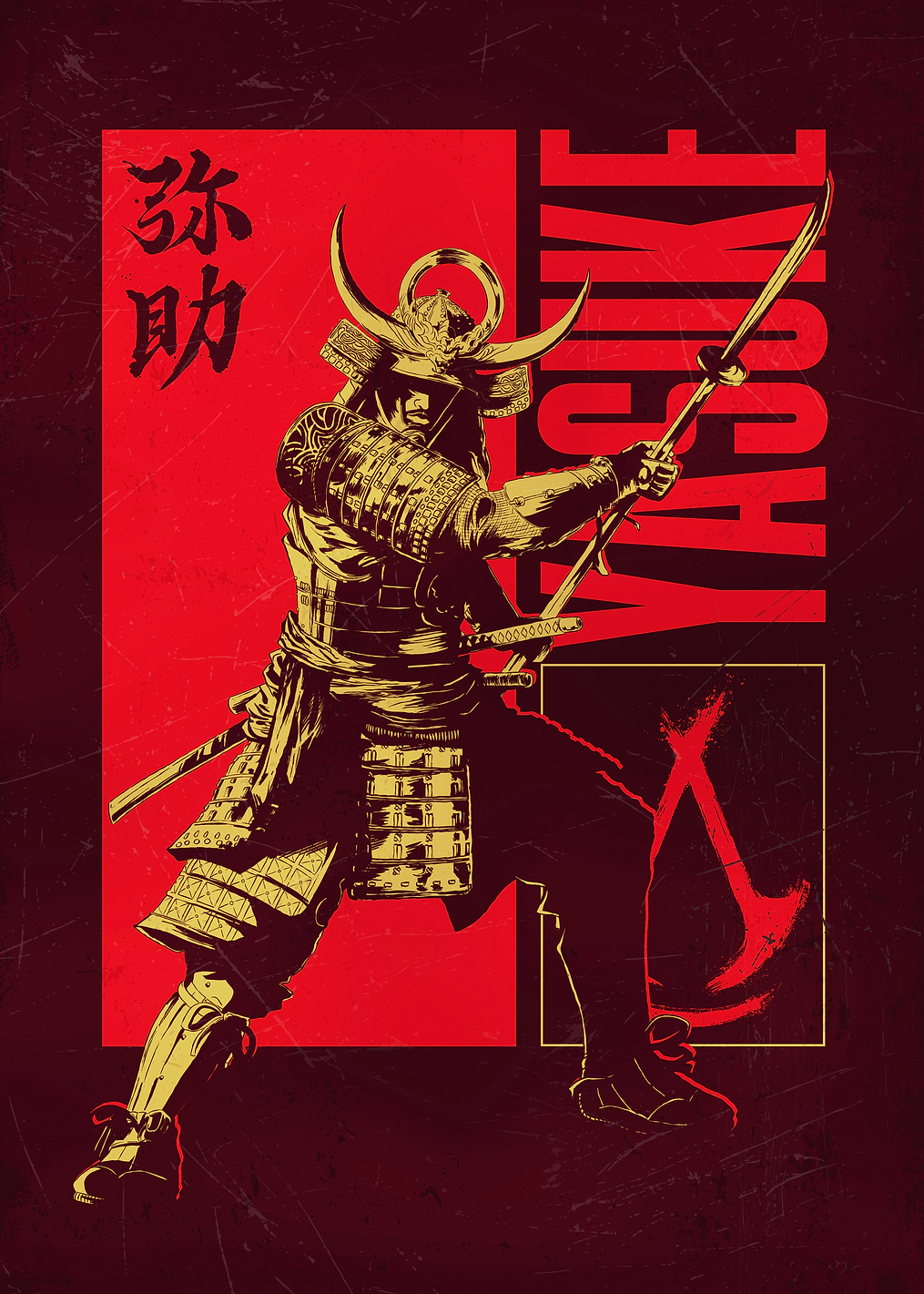 Yasuke Samurai Red: постер из коллекции Assassin's Creed