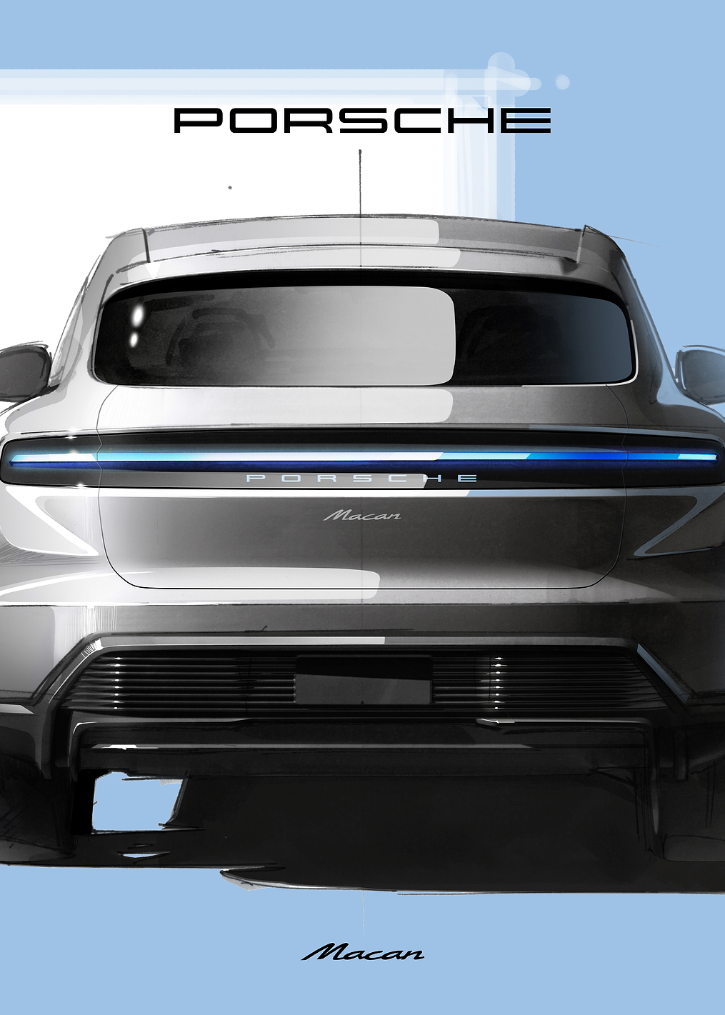 Porsche Macan Rear View: постер из коллекции Porsche