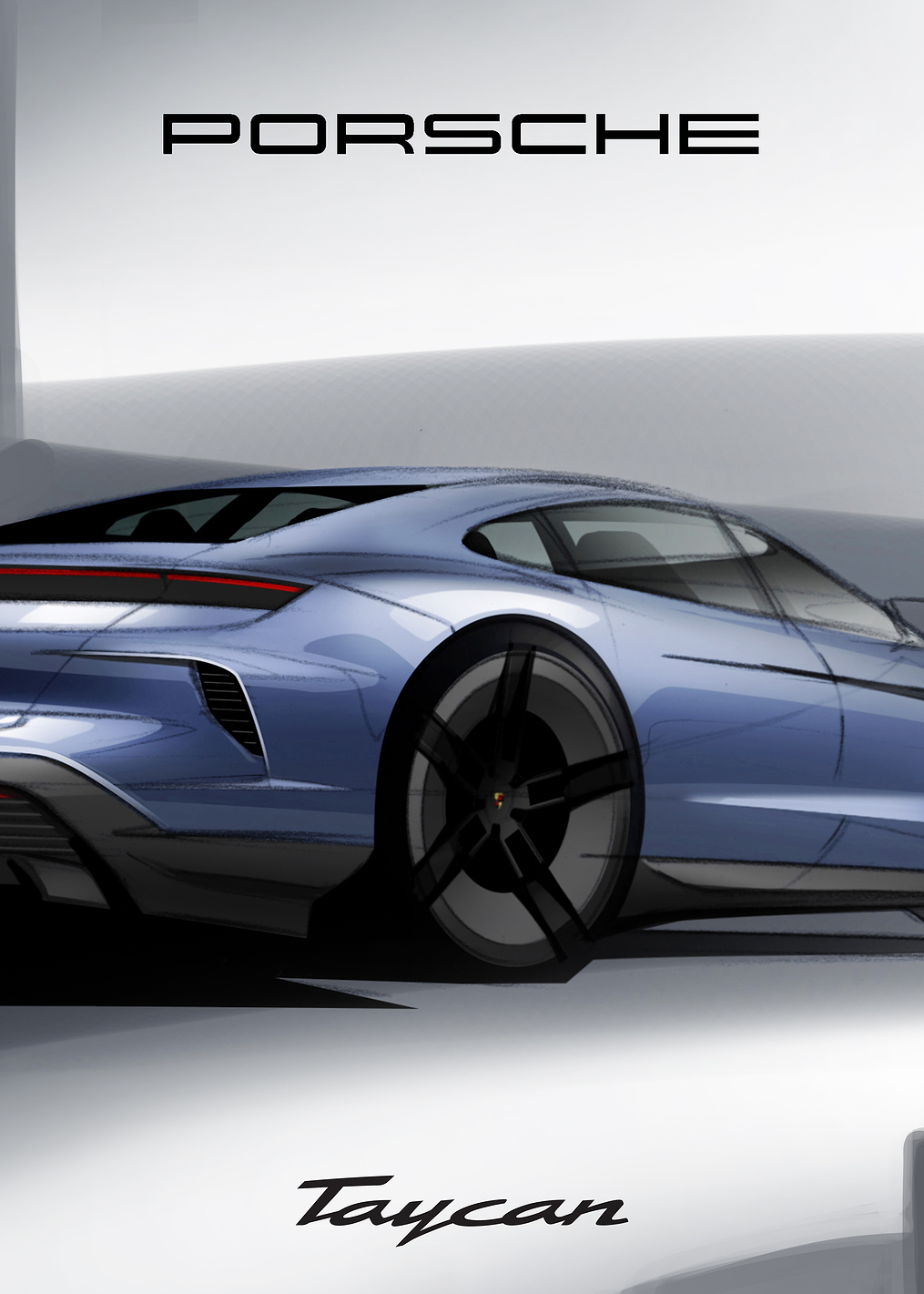 Porsche Taycan Sketch: постер из коллекции Porsche