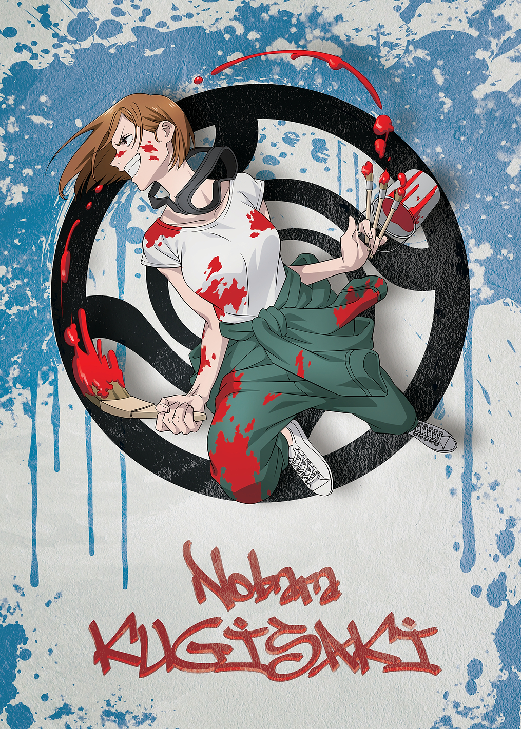 JJK Nobara Kugisaki Graffiti style: постер из коллекции Jujutsu Kaisen