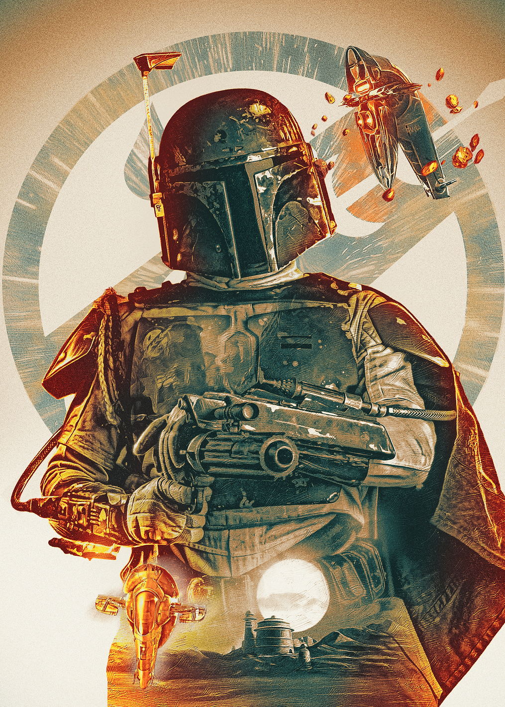 Boba Fett's Slave 1 Starship: постер из коллекции Star Wars
