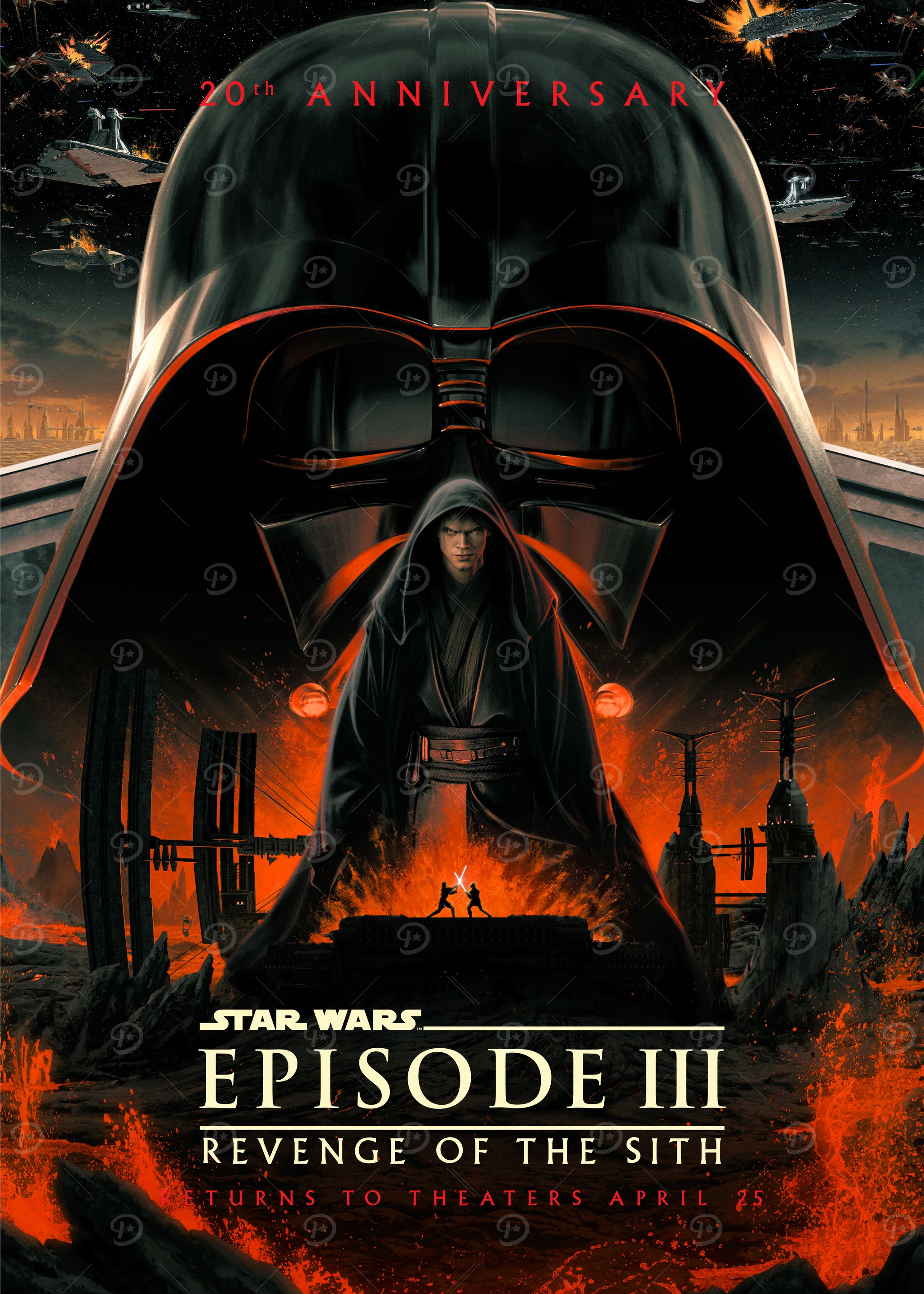 Revenge Of The Sith 20th Anniversary theatrical poster: постер из коллекции Star Wars