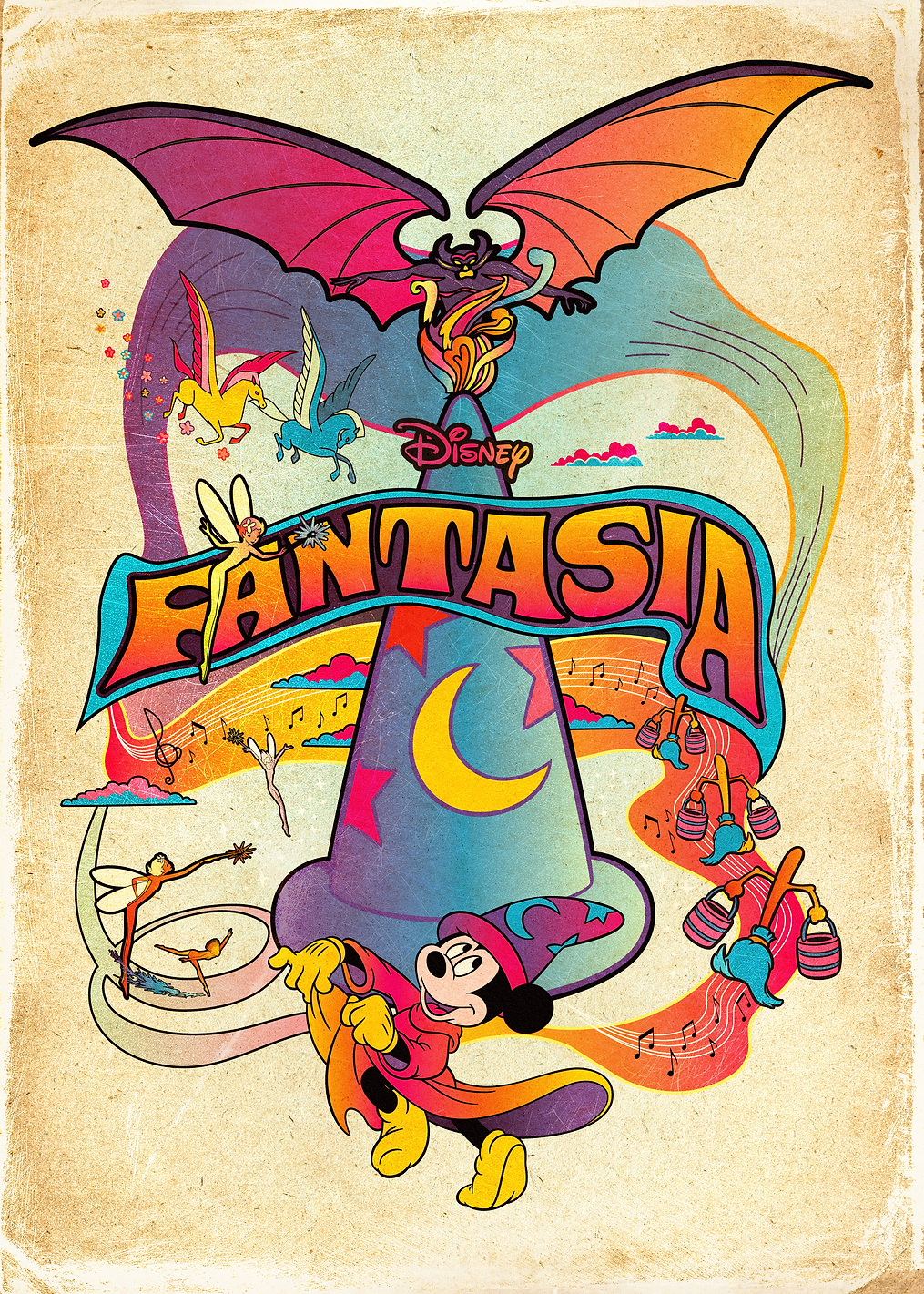 Fantasia Mickey and Chernabog Poster: постер из коллекции Disney