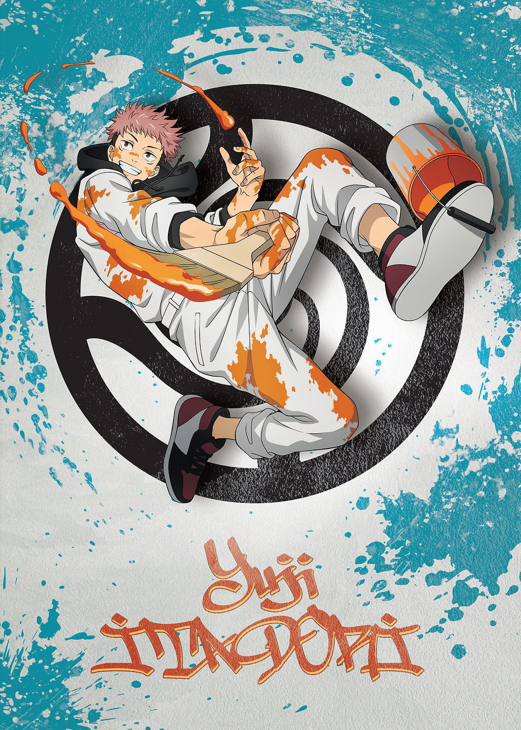 JJK Yuji Itadori Graffiti Style: постер из коллекции Jujutsu Kaisen