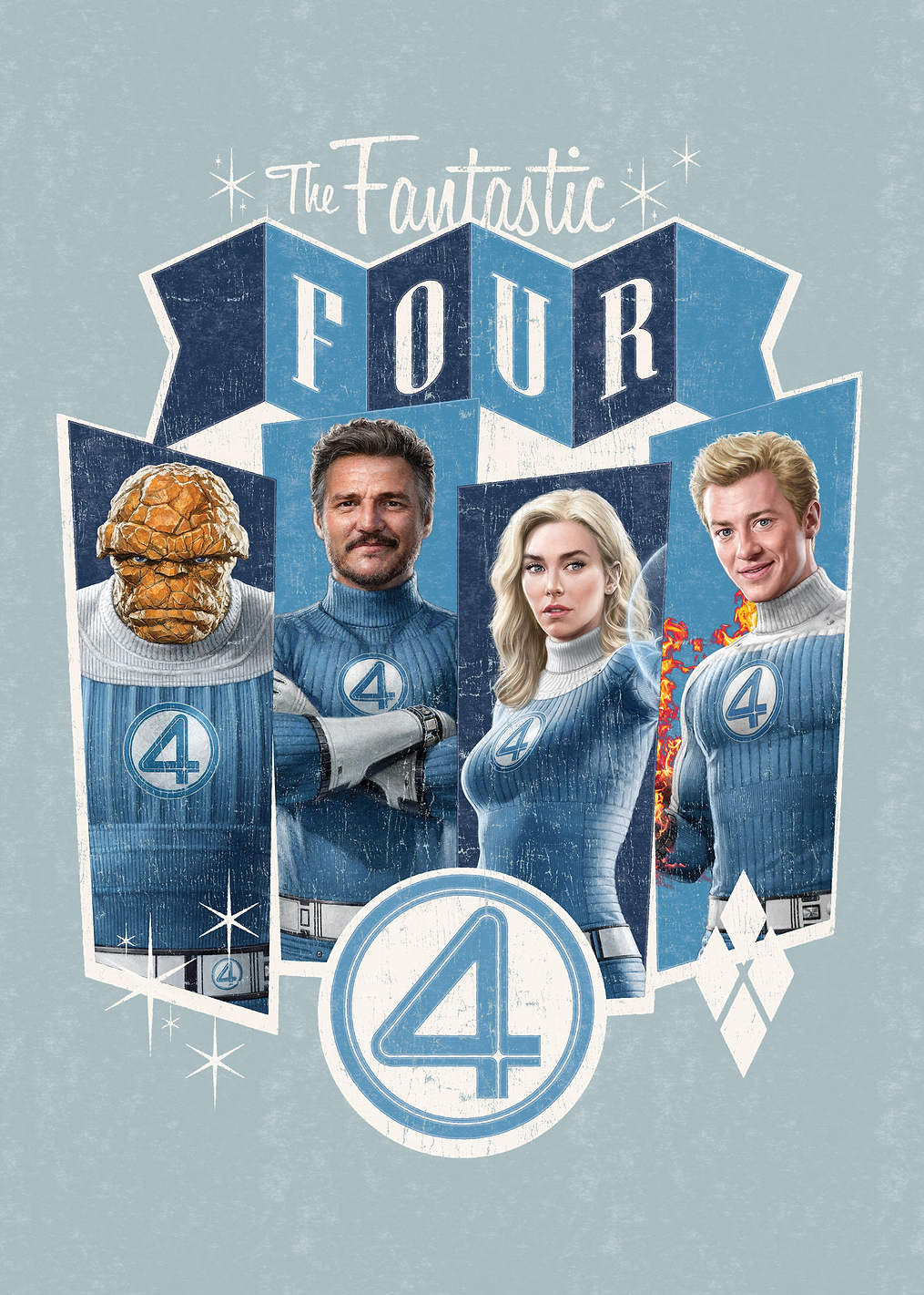 The Fantastic Four First Steps Vintage Modern: постер из коллекции Marvel
