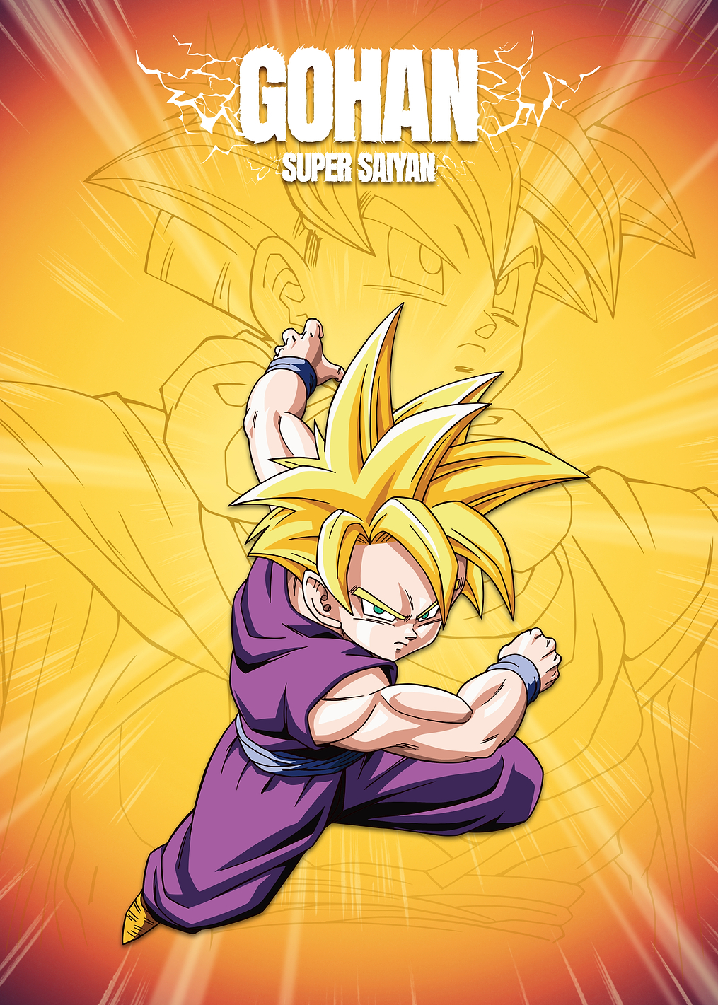 DBZ Transformations Gohan Super Saiyan: постер из коллекции Dragon Ball Z