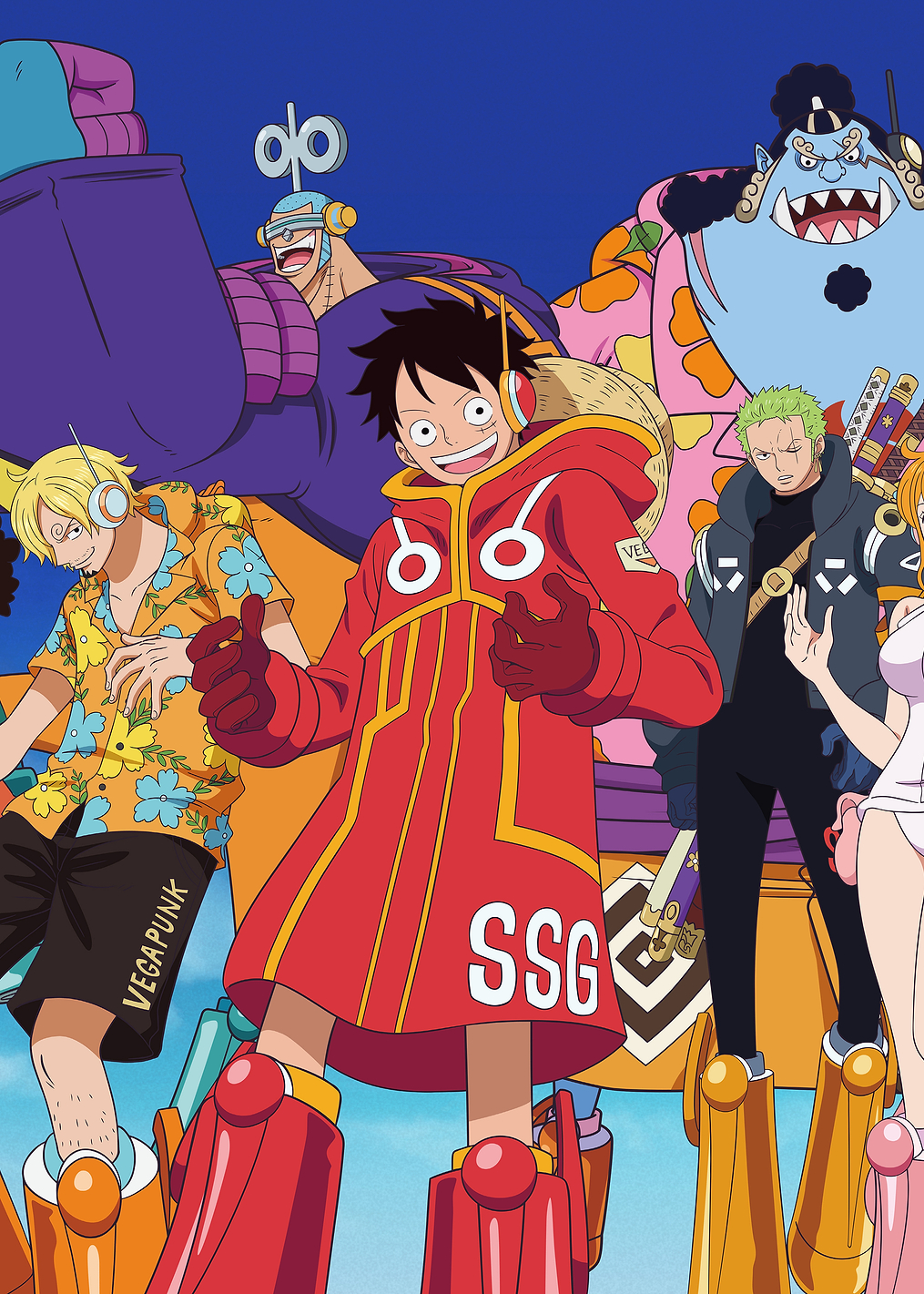 Straw Hat Crew Egghead style celebration: постер из коллекции One Piece