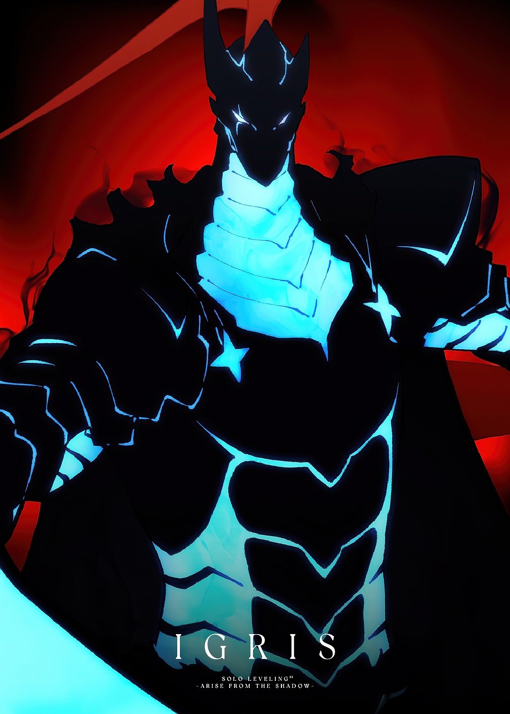 Shadows and Monsters - Igris Portrait: постер из коллекции Solo Leveling