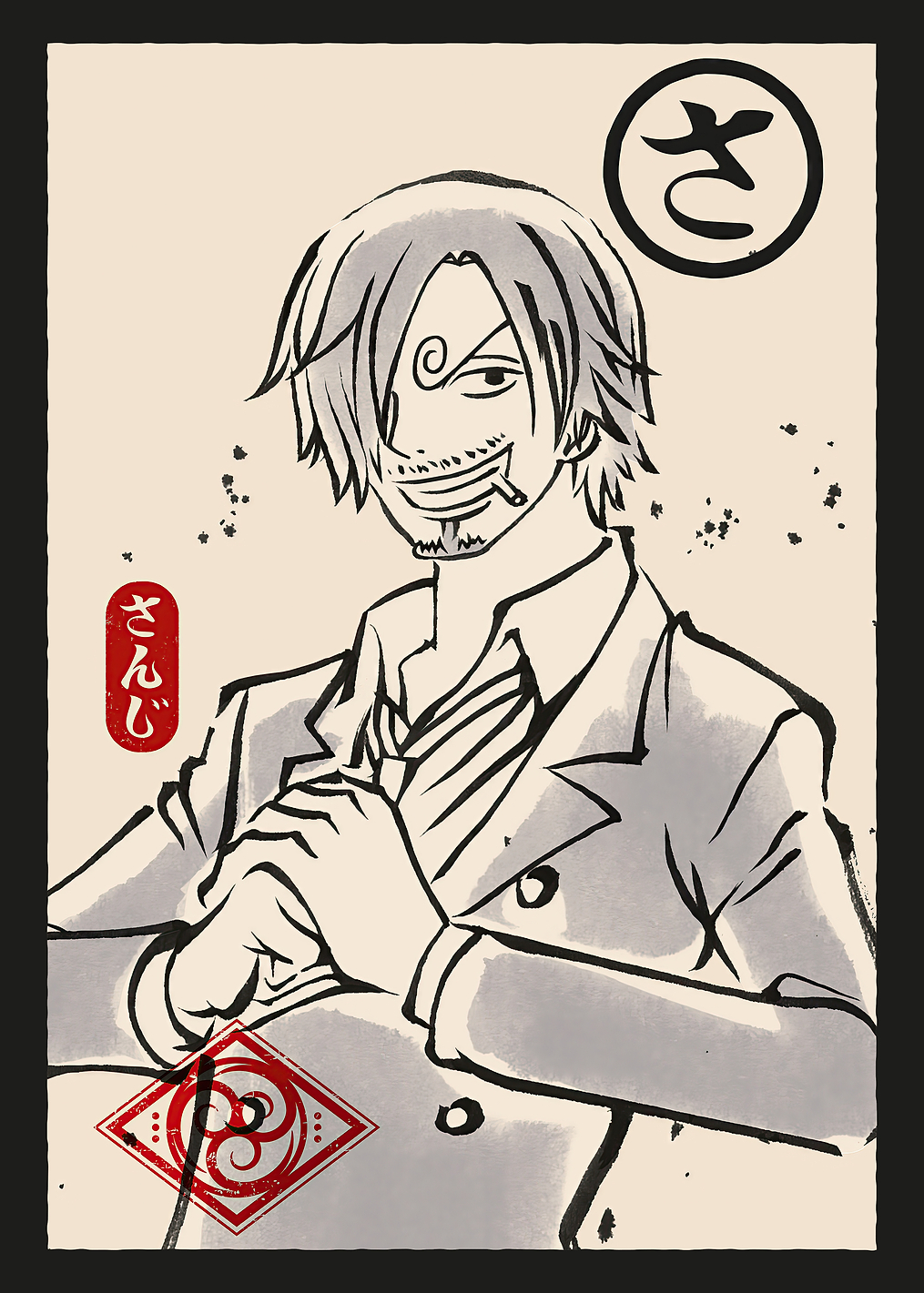 Sanji Ukiyo-e: постер из коллекции One Piece
