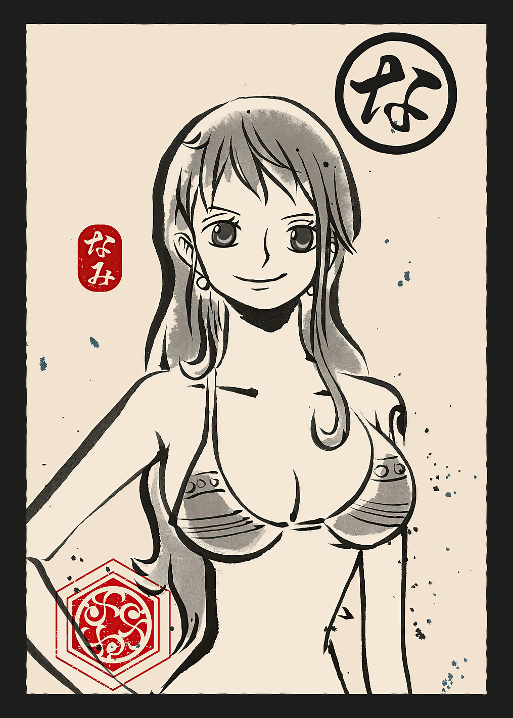 Nami Ukiyo-e: постер из коллекции One Piece