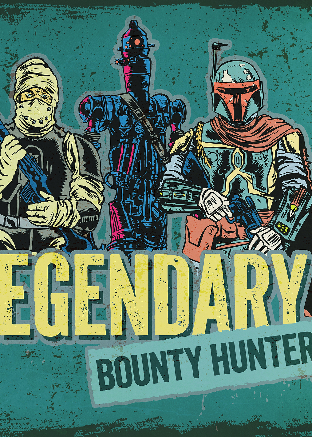 Bounty Hunters Teal Trio: постер из коллекции Star Wars