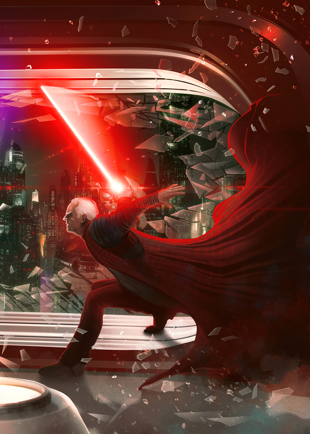 Mace Windu vs. Palpatine diptych (right): постер из коллекции Star Wars