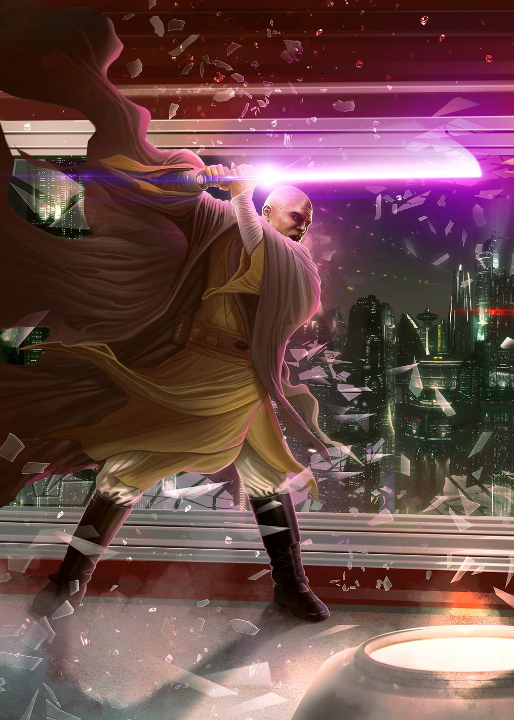 Mace Windu vs. Palpatine dyptych (left): постер из коллекции Star Wars