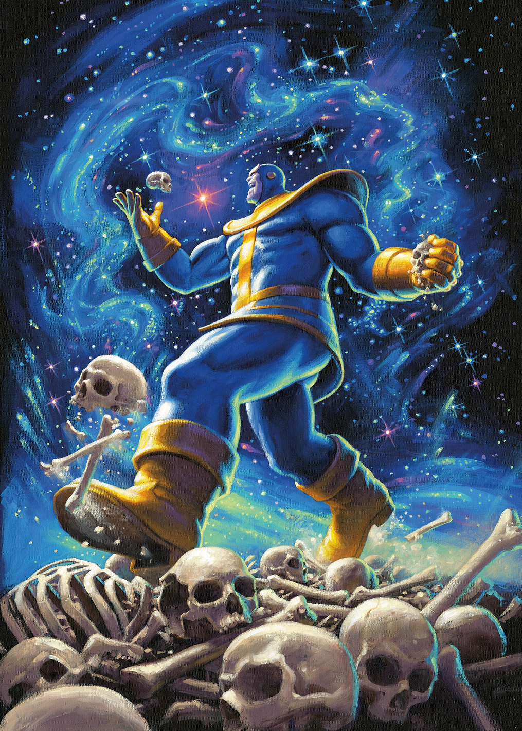 Cosmic Thanos Dancing on Skulls: постер из коллекции Marvel