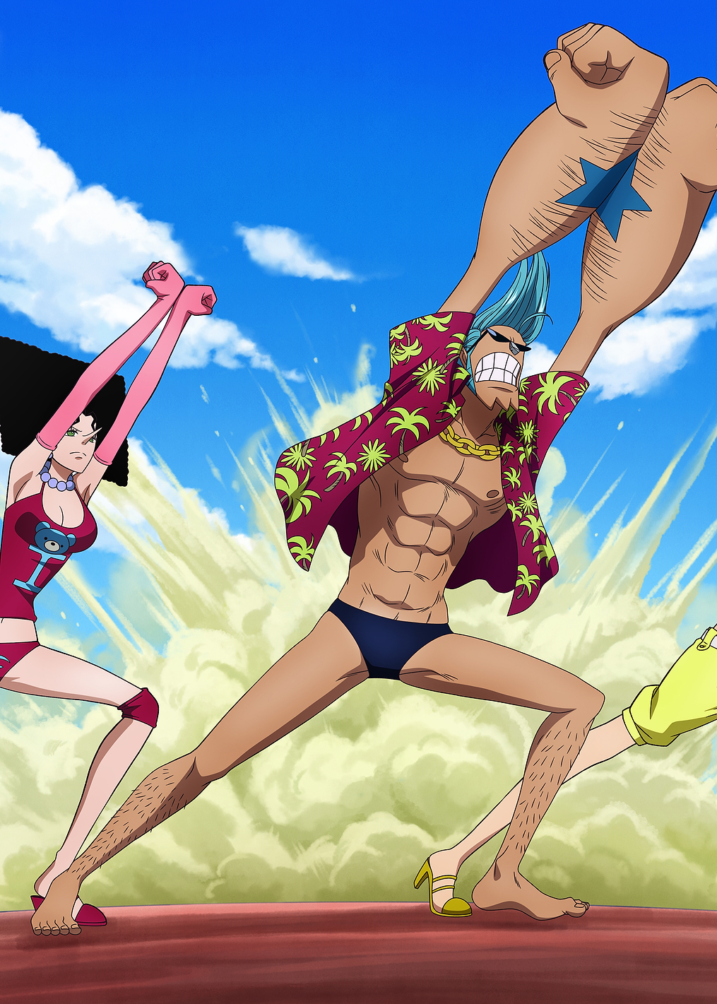 Iconic Moments Brushed Franky Introduction: постер из коллекции One Piece