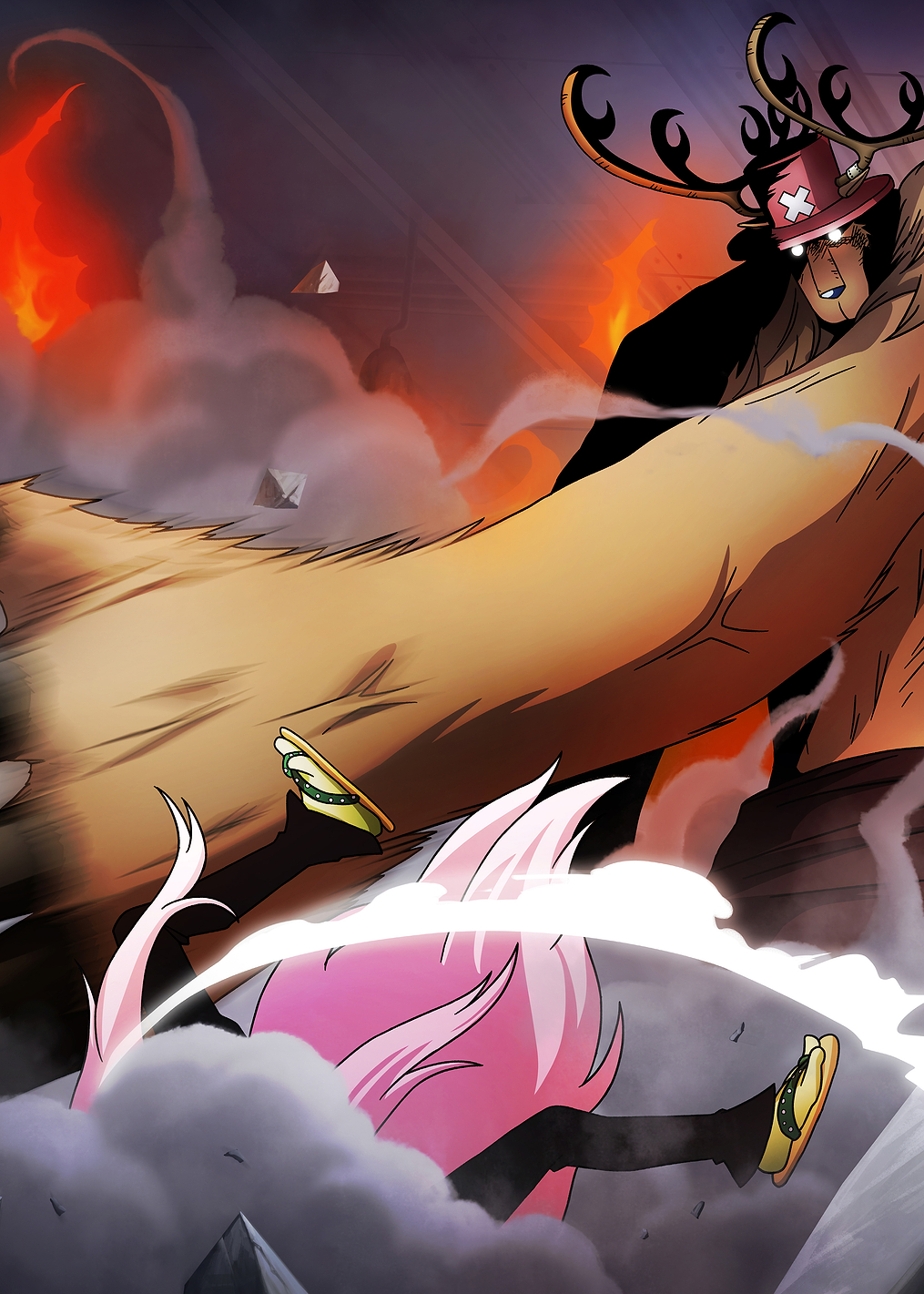 Iconic Moments Brushed Chopper vs Kumadori: постер из коллекции One Piece