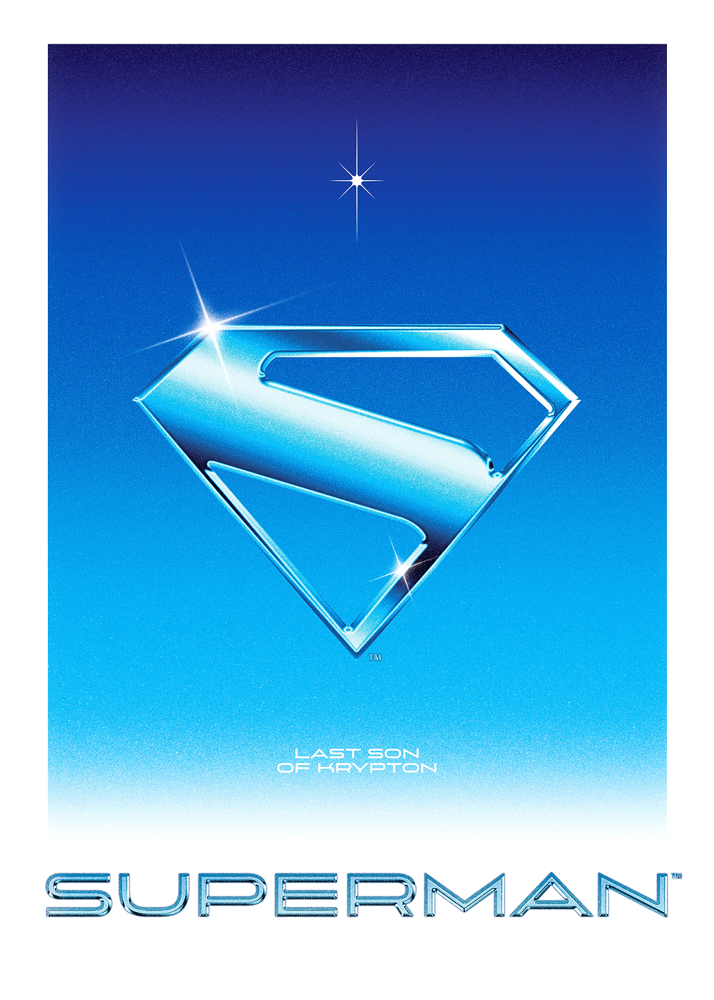 Sparkle Metallic Blue Superman Shield: постер из коллекции DC Comics