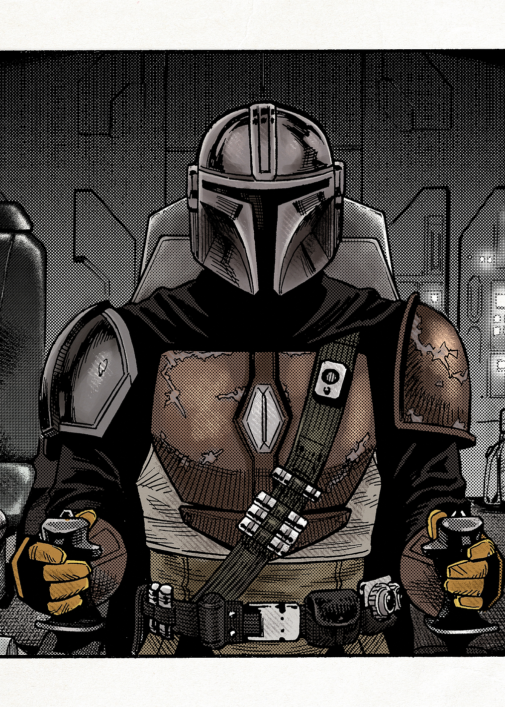 Mandalorian Manga - in the cockpit: постер из коллекции Star Wars