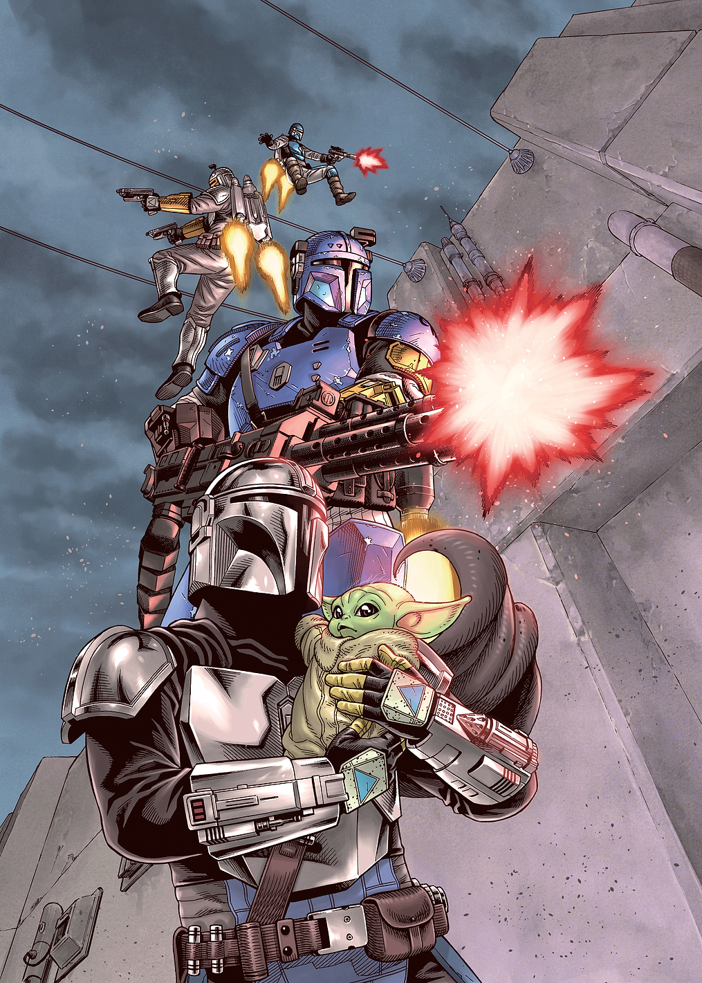 Mandalorian Manga - under fire: постер из коллекции Star Wars