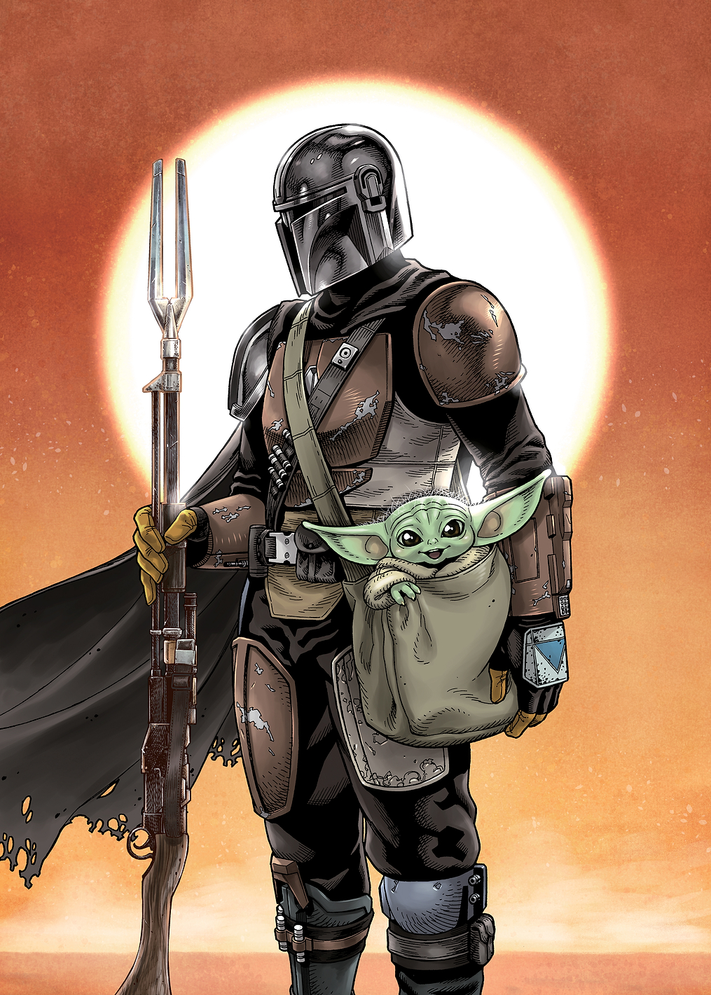 Mandalorian Manga - power pose: постер из коллекции Star Wars