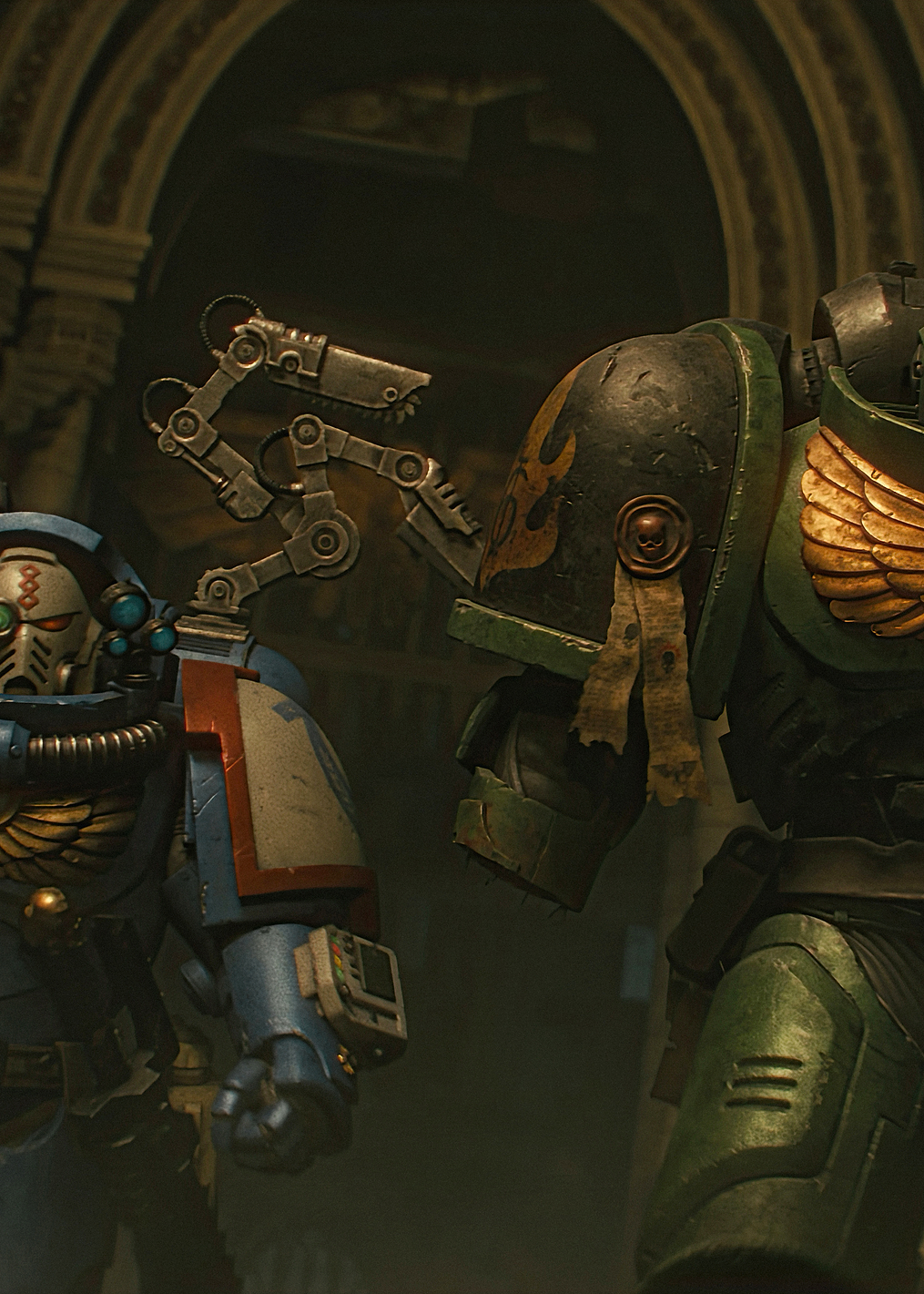 Apothecary Brutus and Salamander Sa'kan: постер из коллекции Warhammer