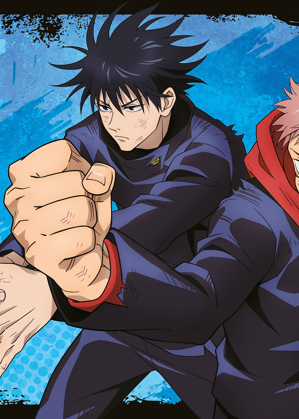 JJK Yuji and Megumi Duo in Action: постер из коллекции Jujutsu Kaisen