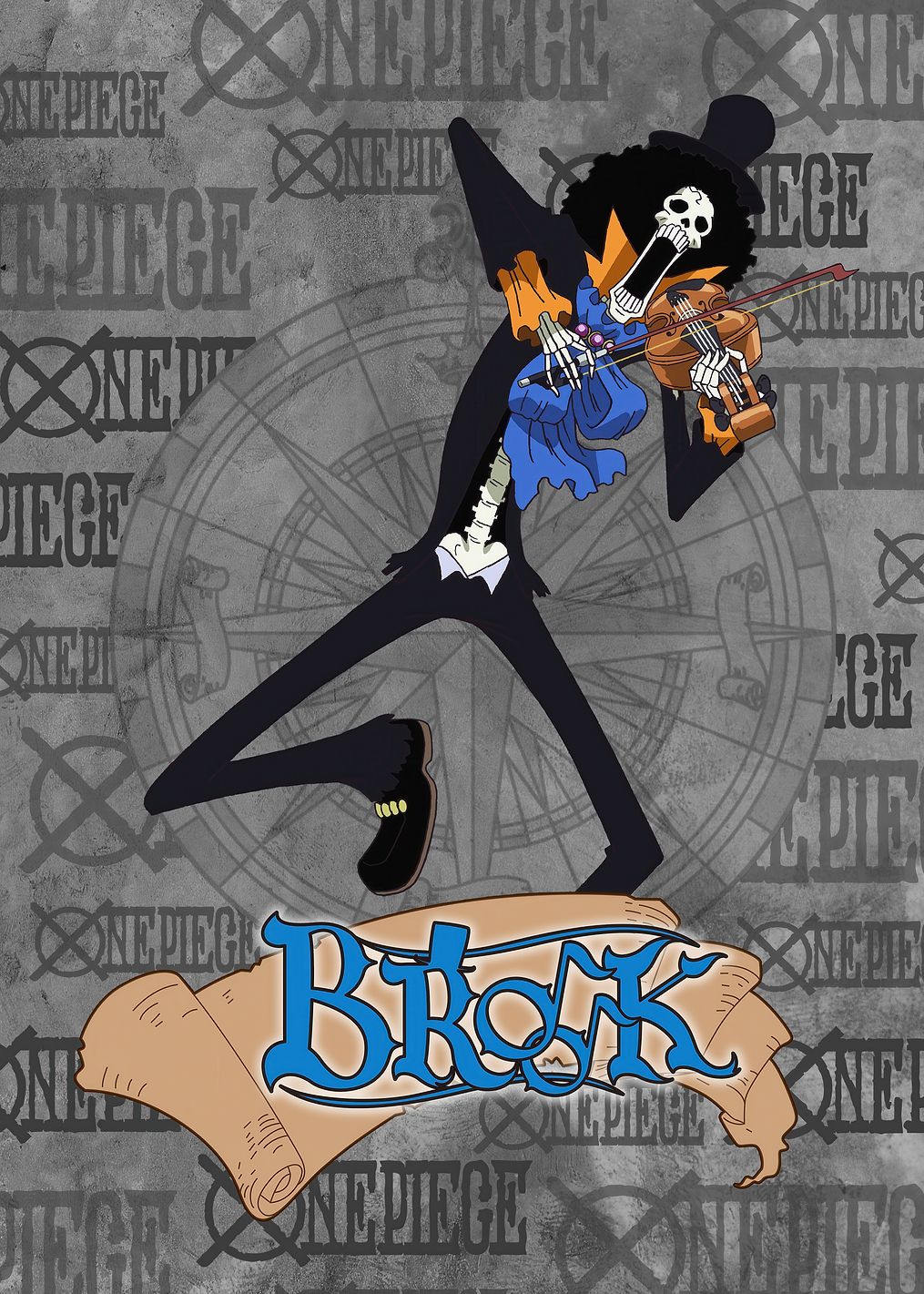 Characters Brook: постер из коллекции One Piece