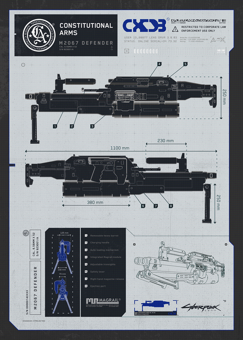 CA M2067 Defender: постер из коллекции Cyberpunk 2077