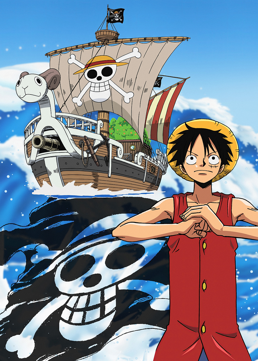 East Blue Luffy & Going Merry: постер из коллекции One Piece