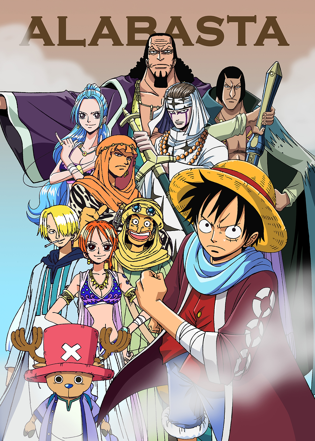 Alabasta Straw Hats and Nefertari Royal Family: постер из коллекции One Piece