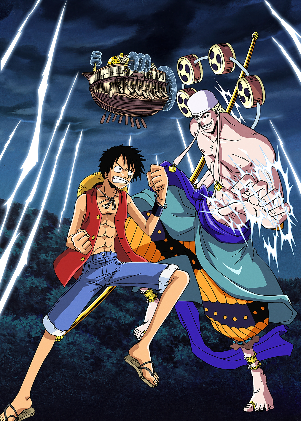 Sky Island Luffy vs Enel: постер из коллекции One Piece