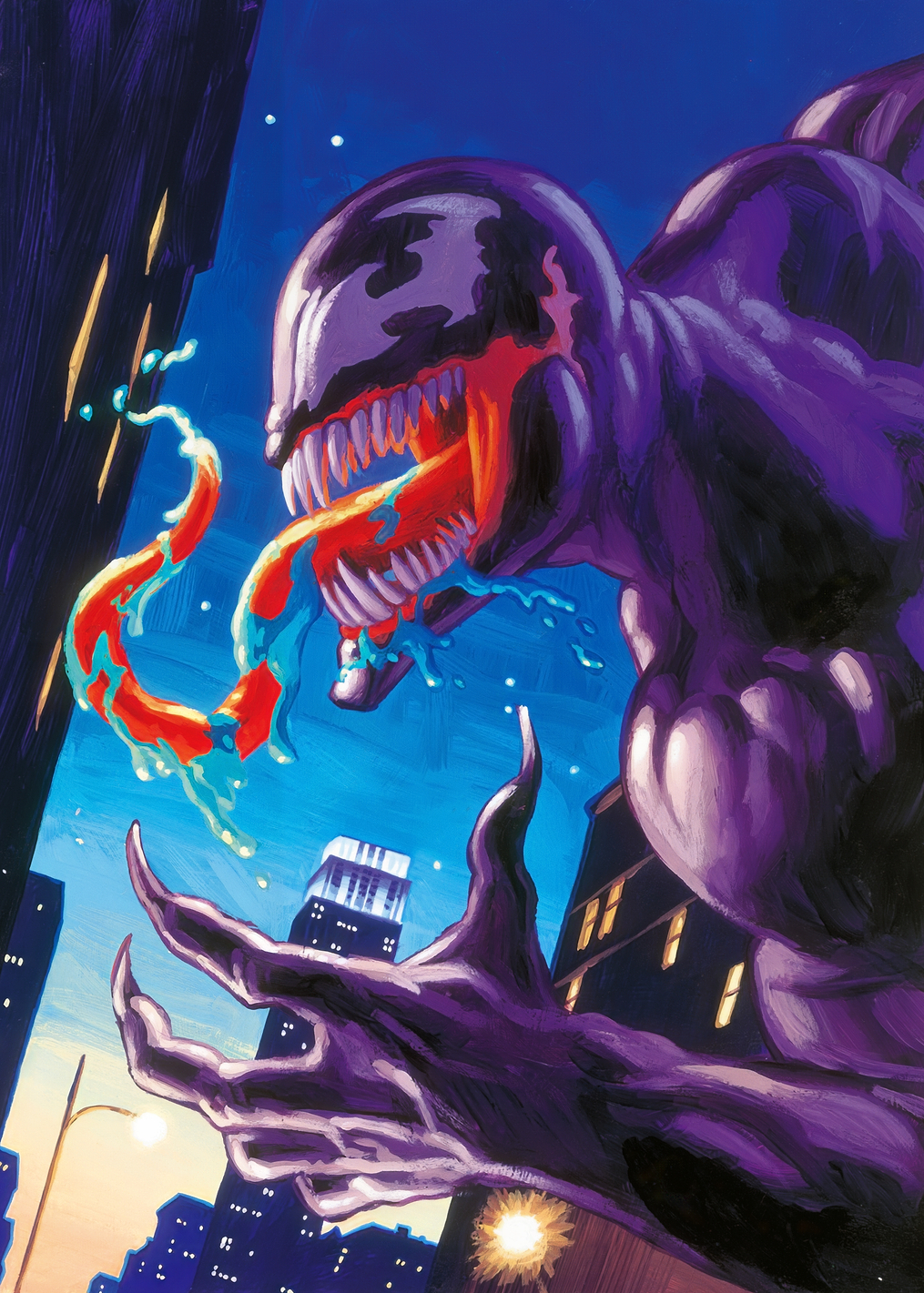 Venom Looming Over Cityscape: постер из коллекции Marvel