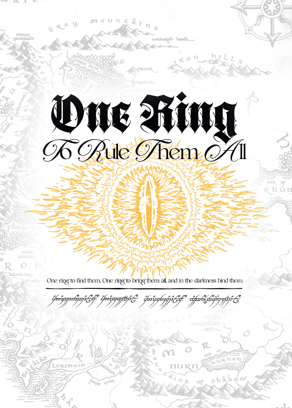 TLOTR One Ring to Rule Them All: постер из коллекции Middle-earth